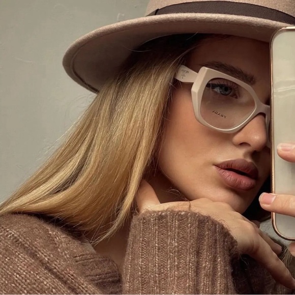 💯 - New Authentic PRADA PR 18WV - VYJ1O1 POWDER Eyeglasses - Picture 4 of 14